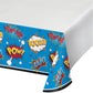 Superhero Slogans Plastic Table Cover - 48" x  88"