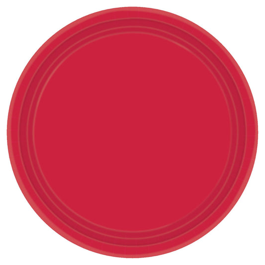 Apple Red 7" Paper Plates - 20ct