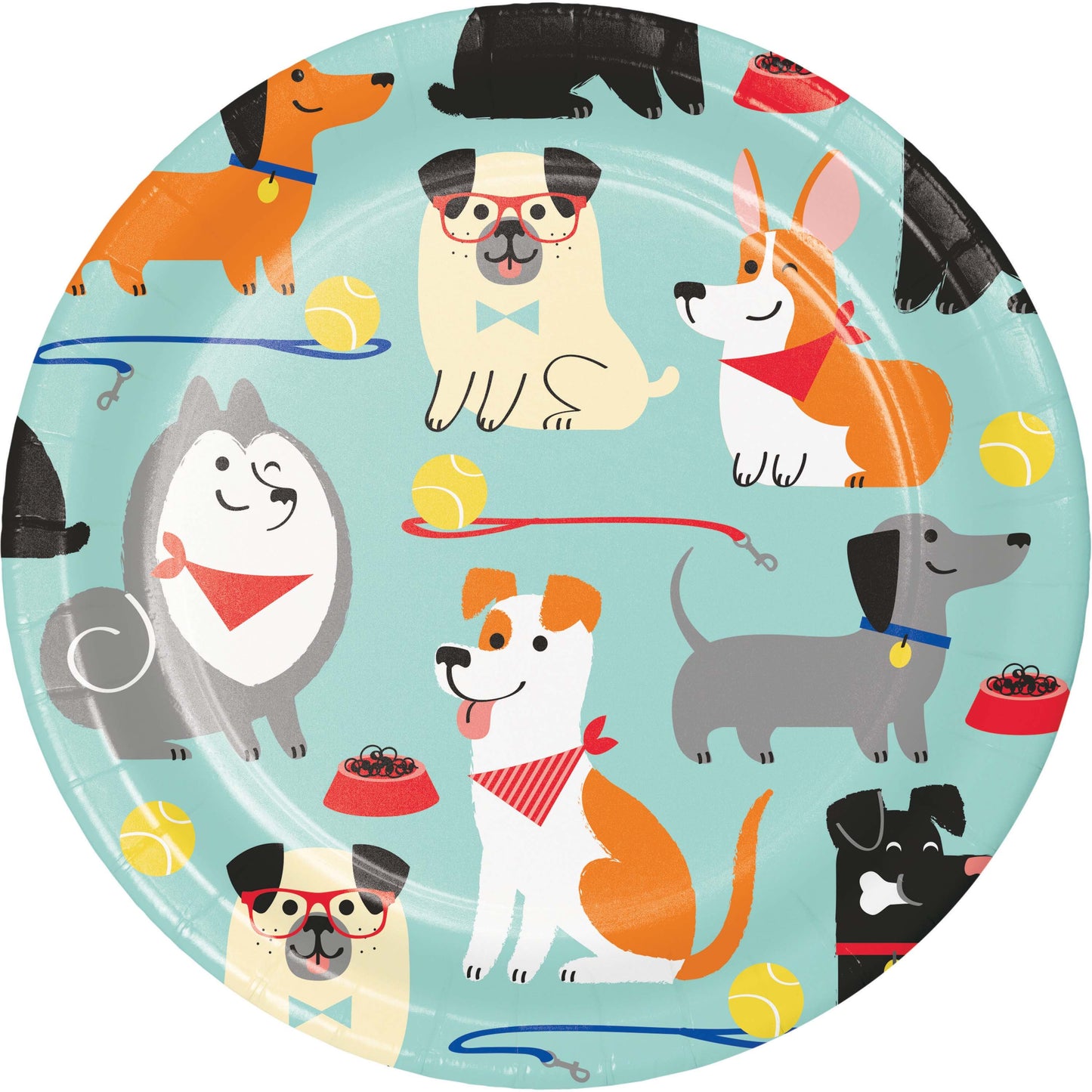 Dog Party 7" Luncheon Plates - 8ct