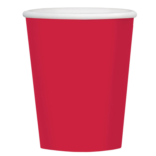 Apple Red 9oz Paper Cups - 8ct