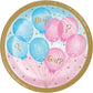 Gender Reveal Balloons 7" Paper Luncheon Plates - 8ct