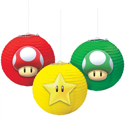 Super Mario Brothers 9.5" Multicolor Lanterns - 3ct