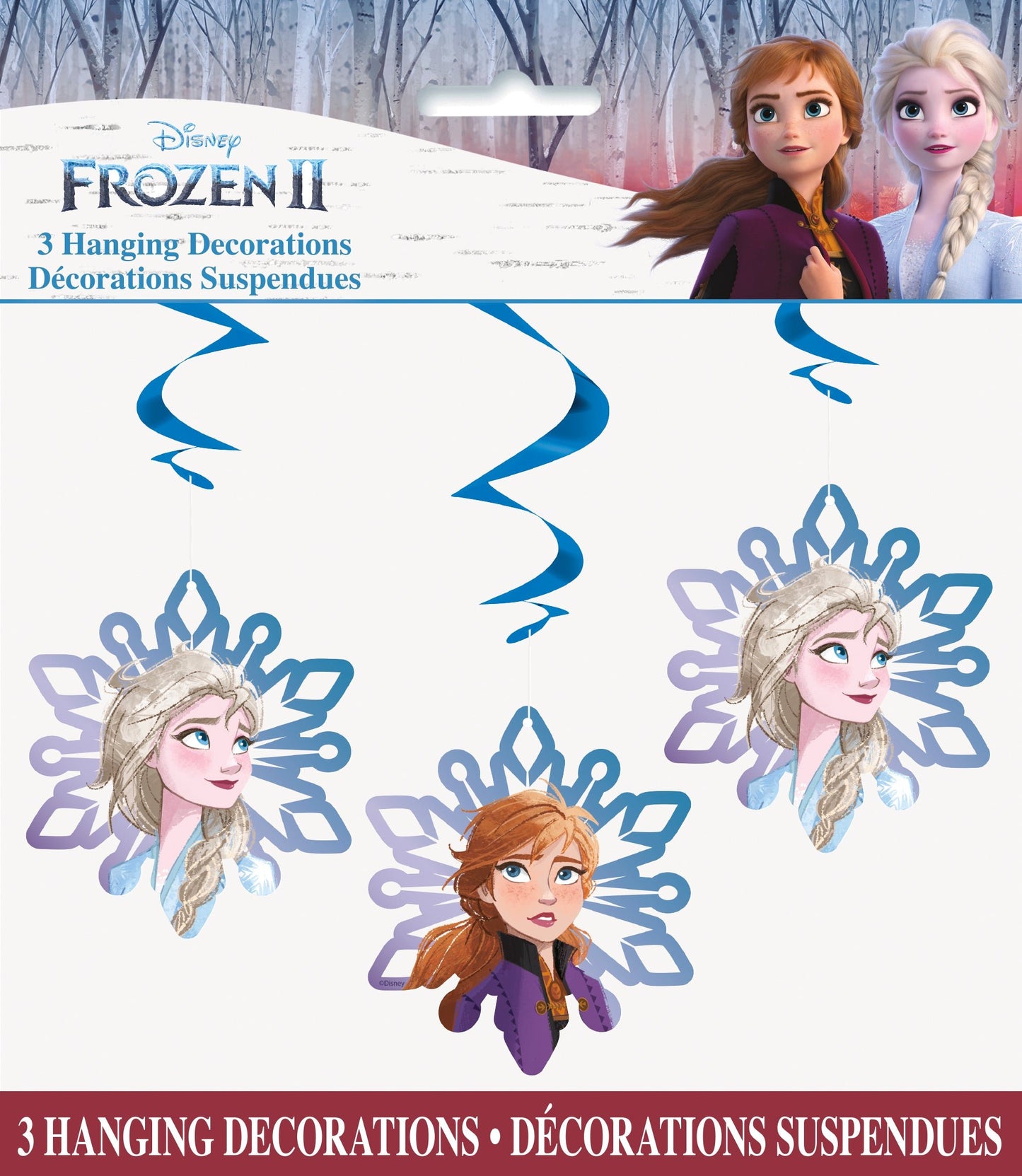 Disney Frozen 2 Hanging Swirl Decorations 26" - 3ct