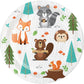 Wild One Woodland Luncheon Plate, Animals - 8ct