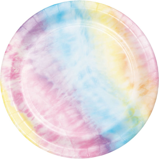 Tie Dye Party 7" Luncheon Plates - 8ct