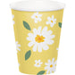 Sweet Daisy 9oz Paper Hot/Cold Cups - 8ct