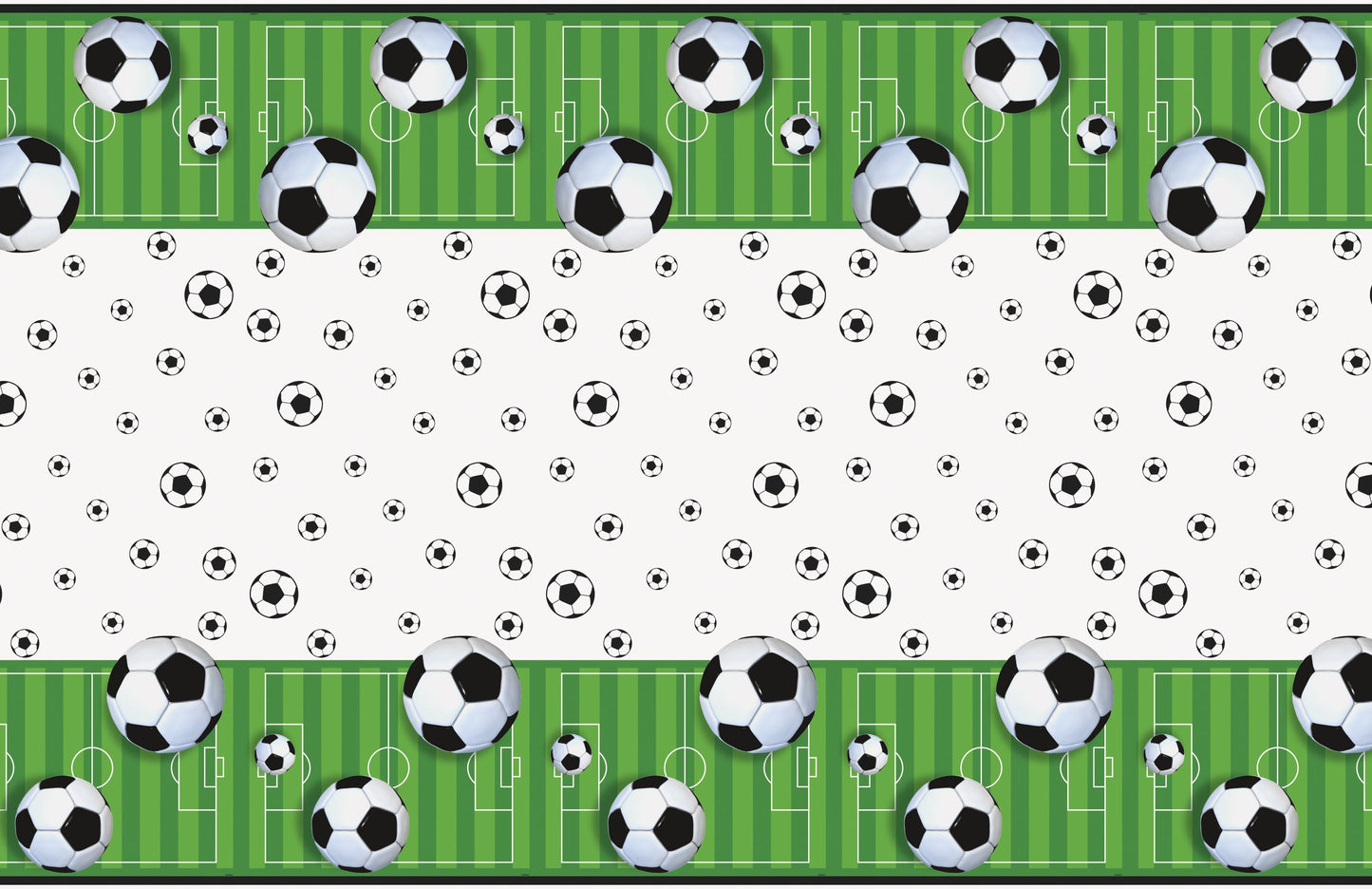 3D Soccer Rectangular Plastic Table Cover  - 54" x 84"