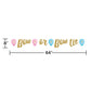 Gender Reveal Balloons Ribbon Glitter Banner