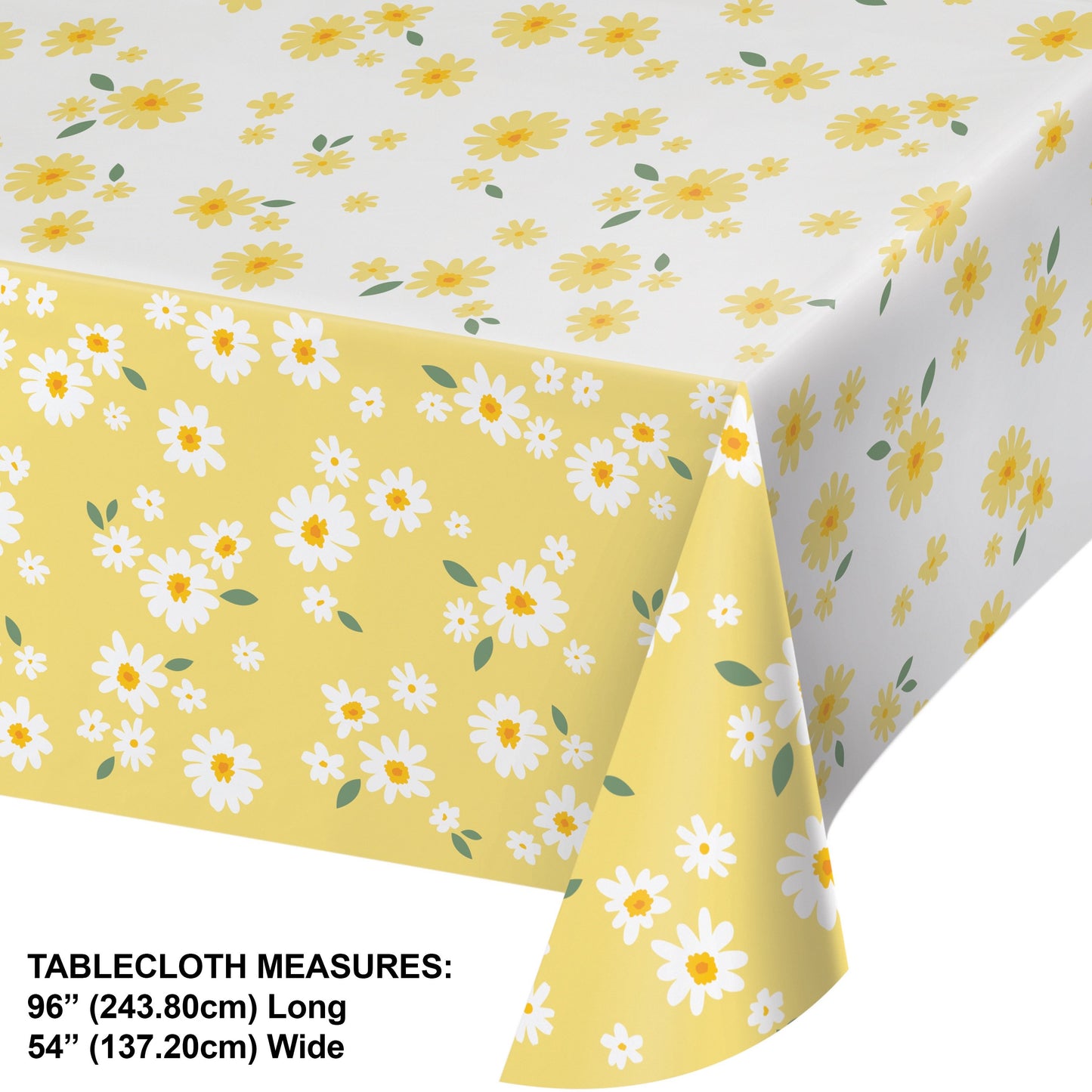 Sweet Daisy Paper Table Cover - 54"x96"