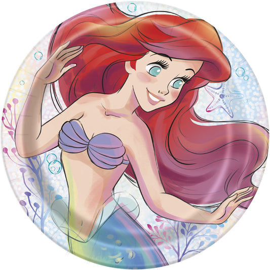 Disney The Little Mermaid Round 9" Dinner Plates -  8ct