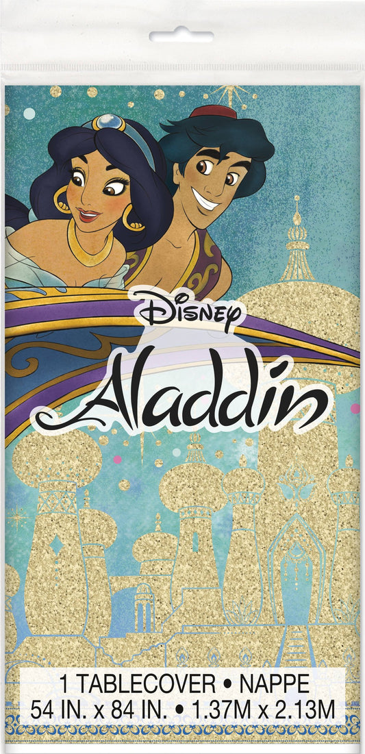 Disney Aladdin Rectangular Plastic Table Cover  - 54" x 84"