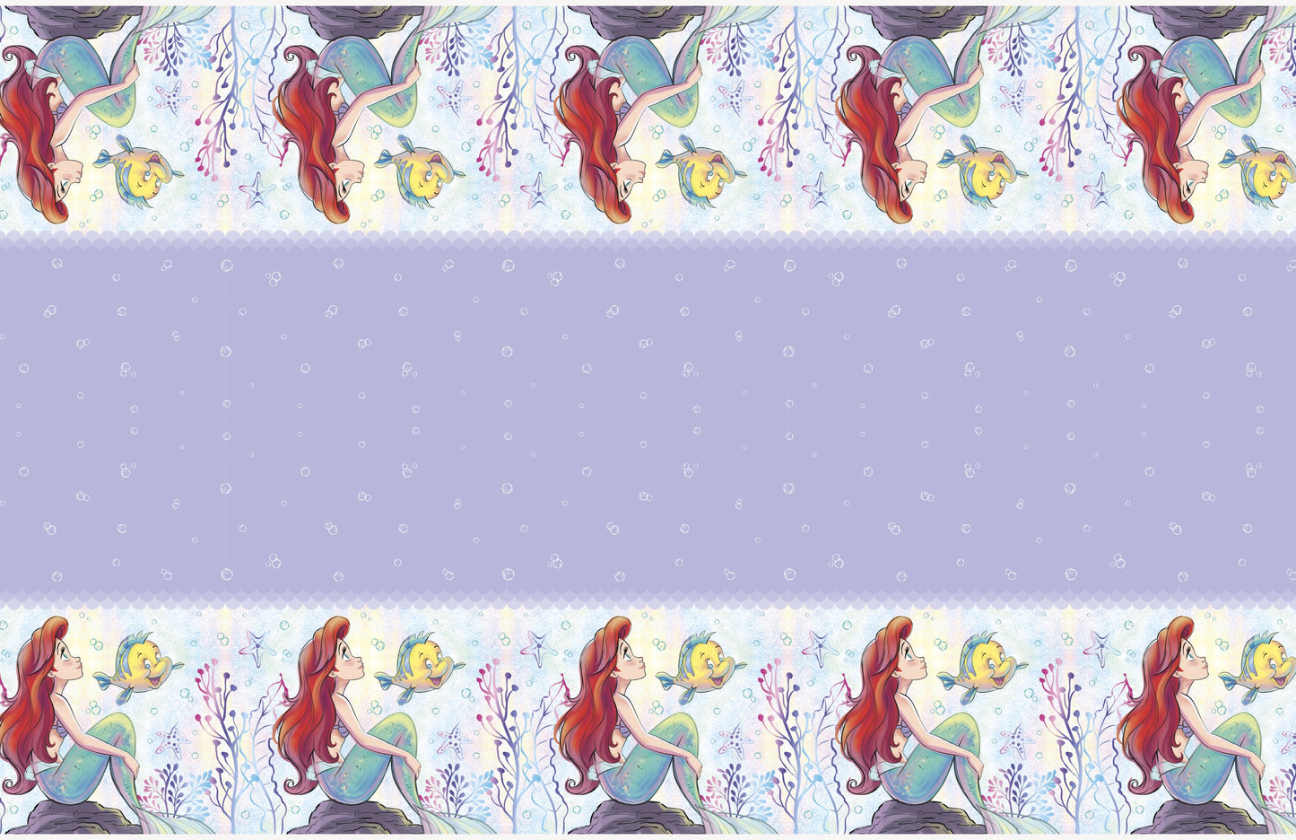 Disney The Little Mermaid Rectangular Plastic Table Cover - 54" x 84"