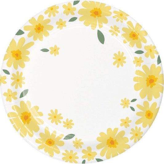 Sweet Daisy 7" Paper Plates - 8ct