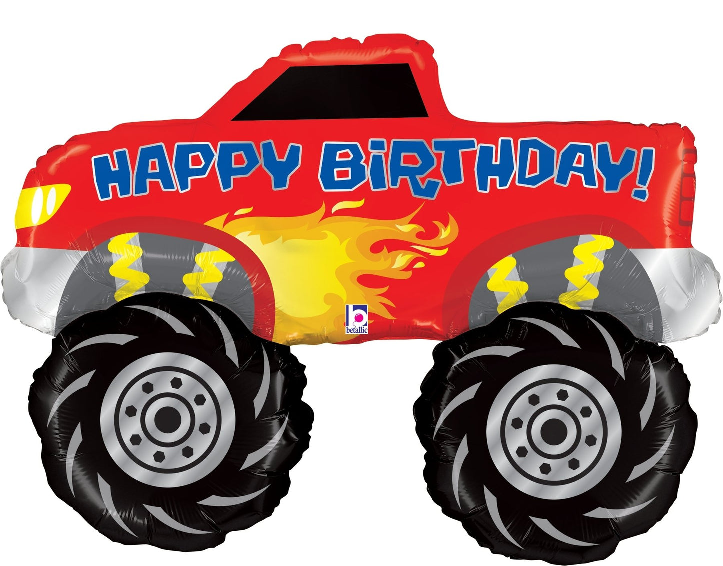 Monster Truck Happy Birthday Foil Balloon - 40in