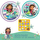 Gabby's Dollhouse Birthday Party Supplies Bundle w/ Gabby's Dollhouse Lunch Plates, Cake Plates, & Napkins for 8 Guests