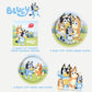 Bluey Birthday Party Supplies Bundle with Bluey Dinner Plates, Bluey Cake Plates, Bluey Napkins, and Bluey Table Cover - Serves 16