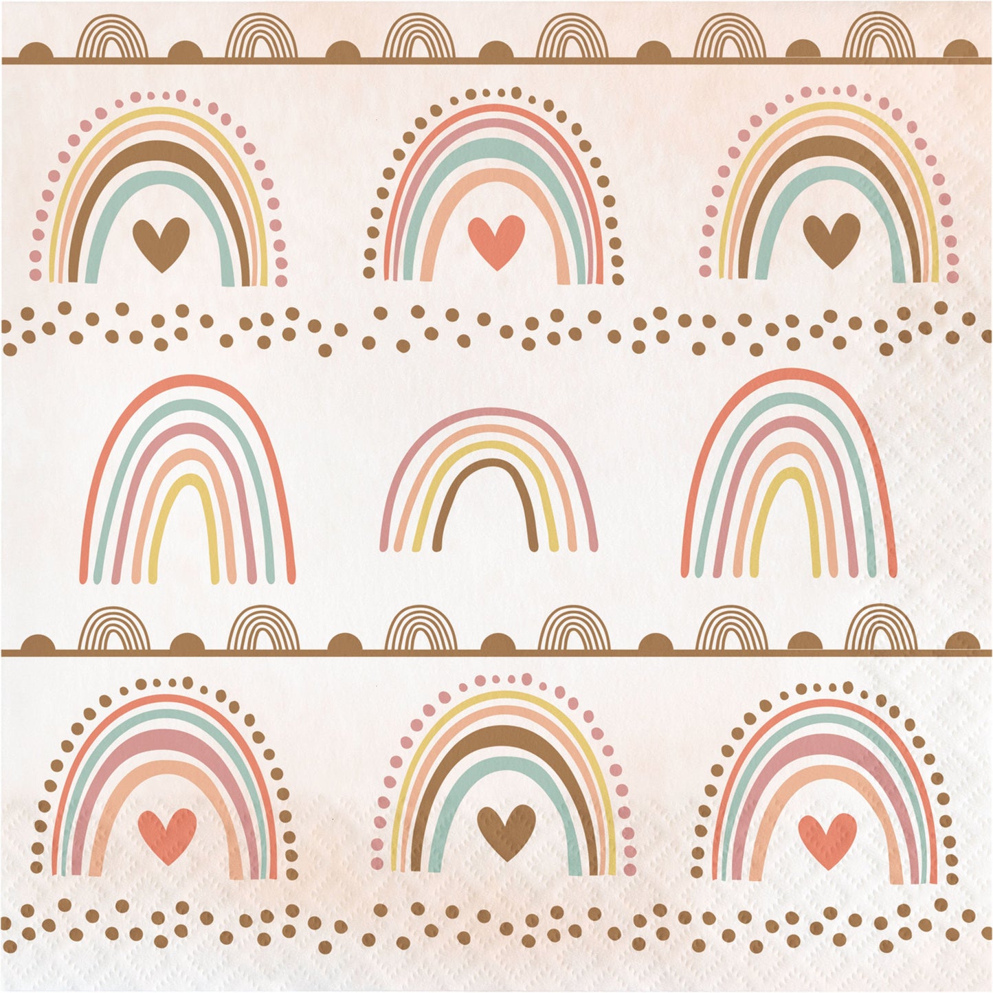 Boho Rainbow Luncheon Napkin - 16ct