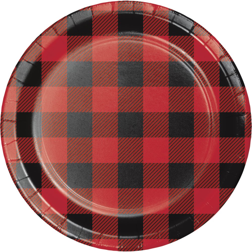 Buffalo Plaid 7" Paper Plates - 8ct