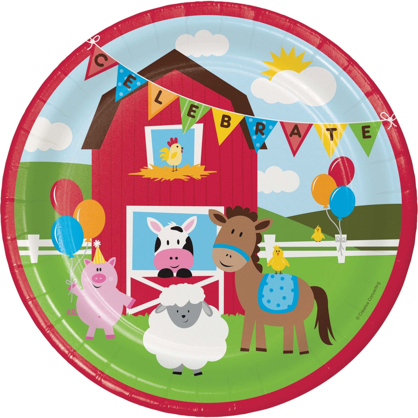 Farmhouse Fun 9" Paper Plates - 8ct