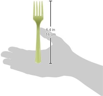 Leaf Green Plastic Forks - 20ct