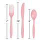 Classic Pink Assorted Plastic Cutlery - 18ct