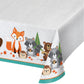 Wild One Woodland Plastic Tablecover All Over Print, 54" x 102" - 1ct