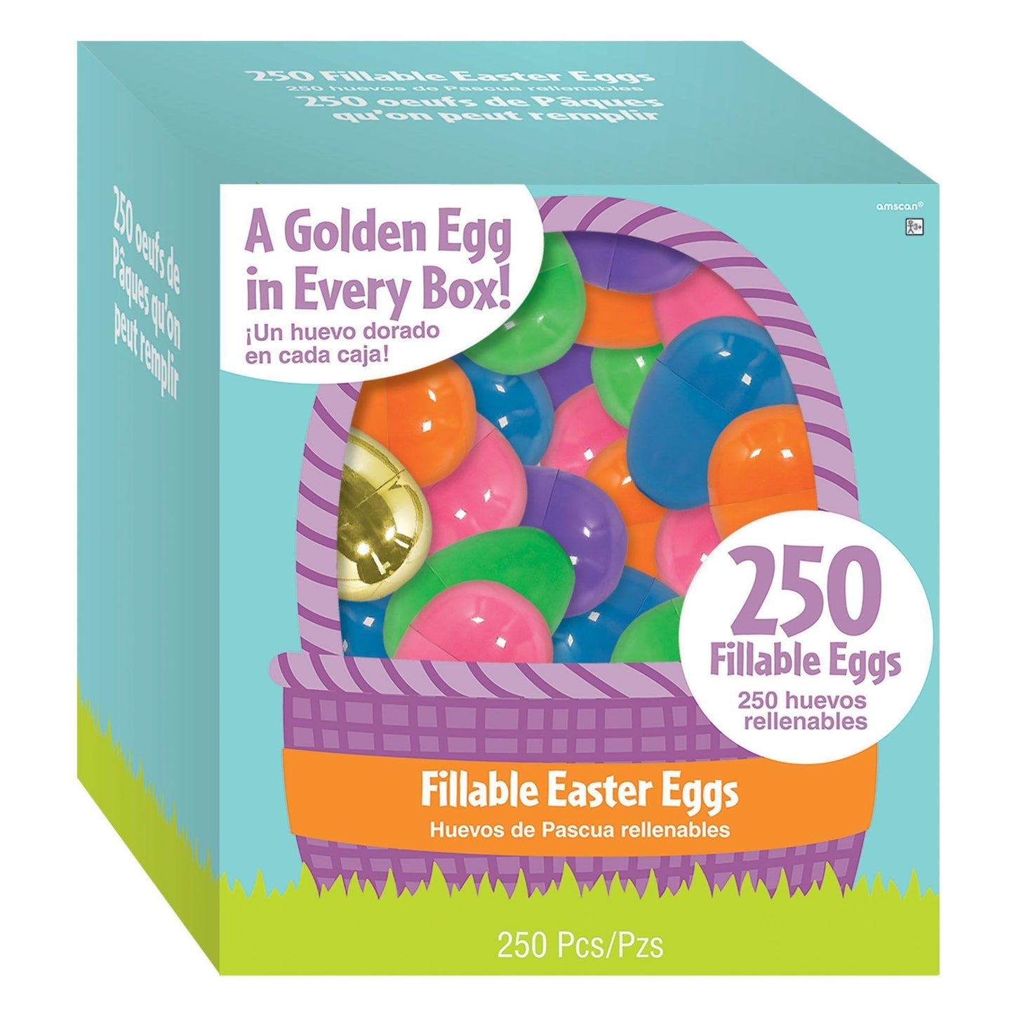 Multi-Colored Fillable Easter Eggs - 250ct