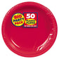 Apple Red 10.25" Disposible Plastic Plates - 50ct