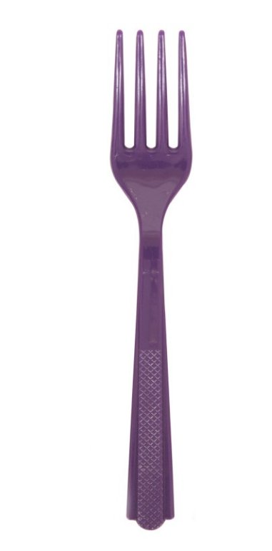 Deep Purple Solid Plastic Forks -18ct