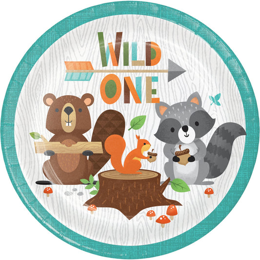 Wild One Woodland Dessert Plates