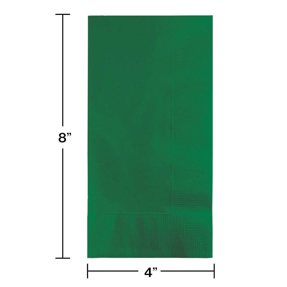 Emerald Green Dinner Napkins 2Ply 1/8FLD - 50ct