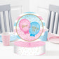 Gender Reveal Balloons Honeycomb Centerpiece