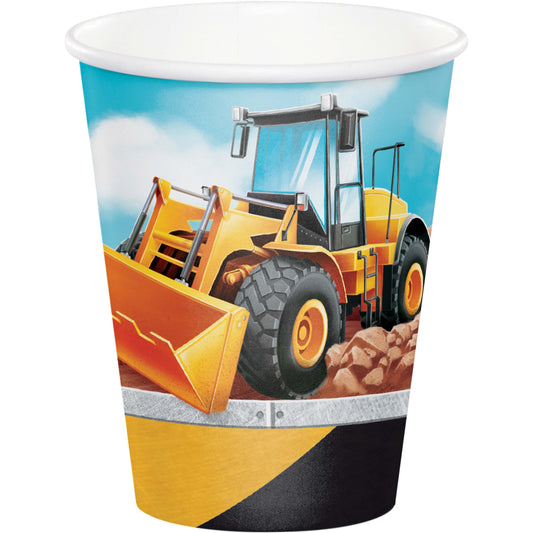 Big Dig Construction Hot/Cold Paper Cup 9oz. - 8ct