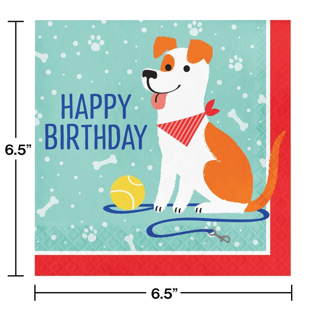 Dog Party Birthday Napkins, 48 ct