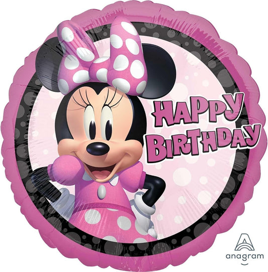 Minnie Mouse 17" Round Happy Birthday Foil Balloon