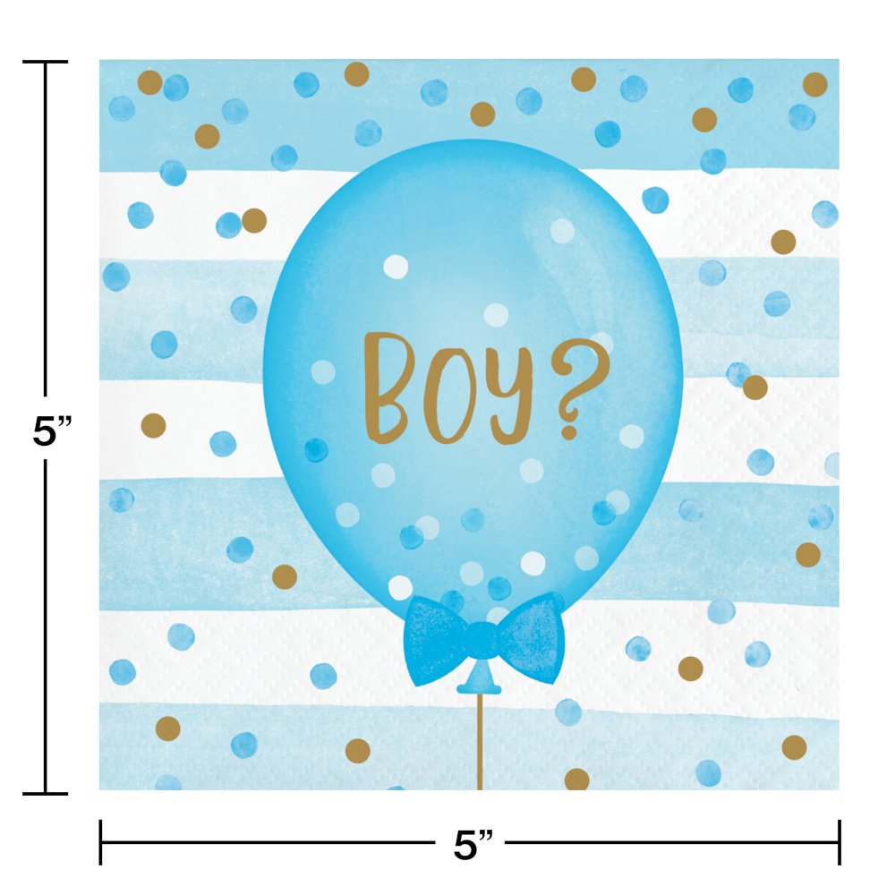 Gender Reveal Balloons Beverage Napkins - 16ct