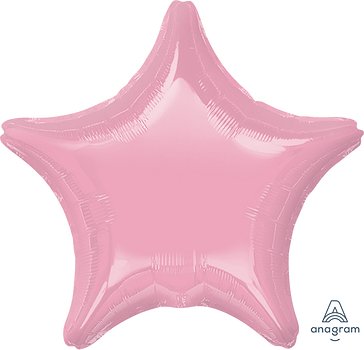 Anagram 19S XL Iridescent Pearl Pink Star Shaped Foil Balloon