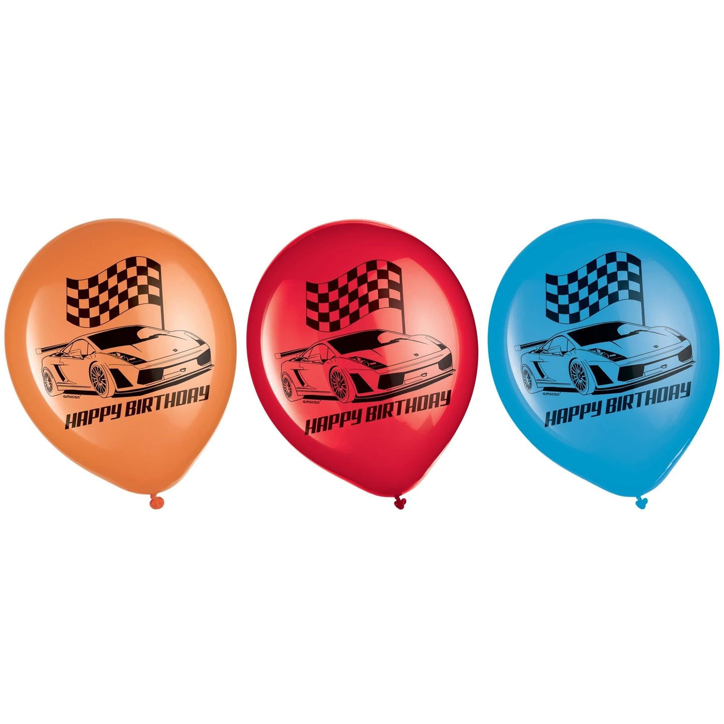 Hot Wheels Wild Racer Printed Latex Balloons - 6ct