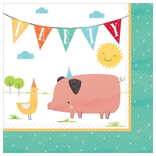 Barnyard Birthday Luncheon Napkins - 16ct