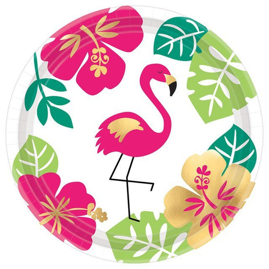 Aloha 7" Round Paper Plates - 8ct