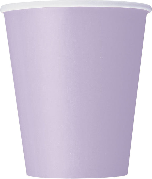 Lavender Solid 9oz Paper Cups - 8ct