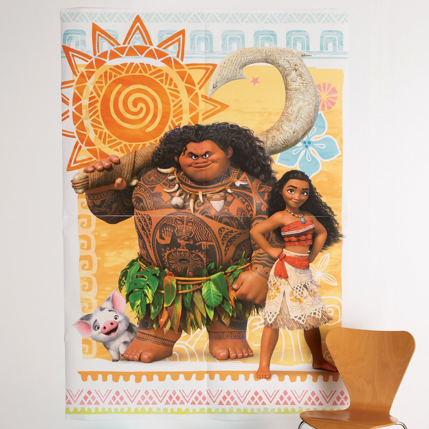 Moana Scene Setter Photo Booth Backddrop - 4ct