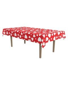 Beistle Hearts Plastic Table Cover -54" x 108"