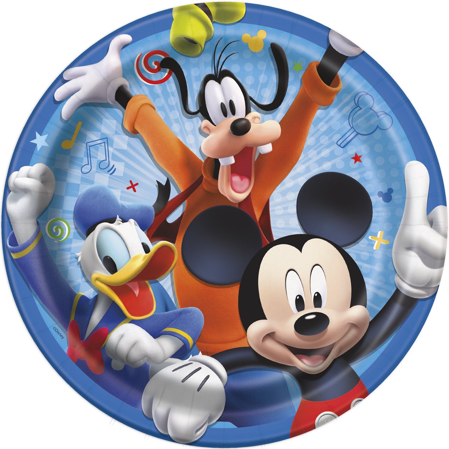 Disney Mickey Mouse Roadster 9" Square Paper Plates - 8ct