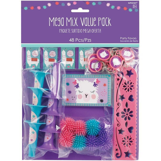 Llama Fun Mega Mix Party Loot Favors Value Pack - 48 Pieces