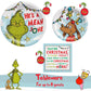 Dr. Seuss The Grinch Christmas Party Supplies Bundle with The Grinch Paper Plates, "Max" Dessert Plates, and Napkins - Serves 8  - FREE SHIPPING