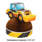 Big Dig Construction Centerpiece 3D Truck Honeycomb Shaped Dirt Pile - 1ct