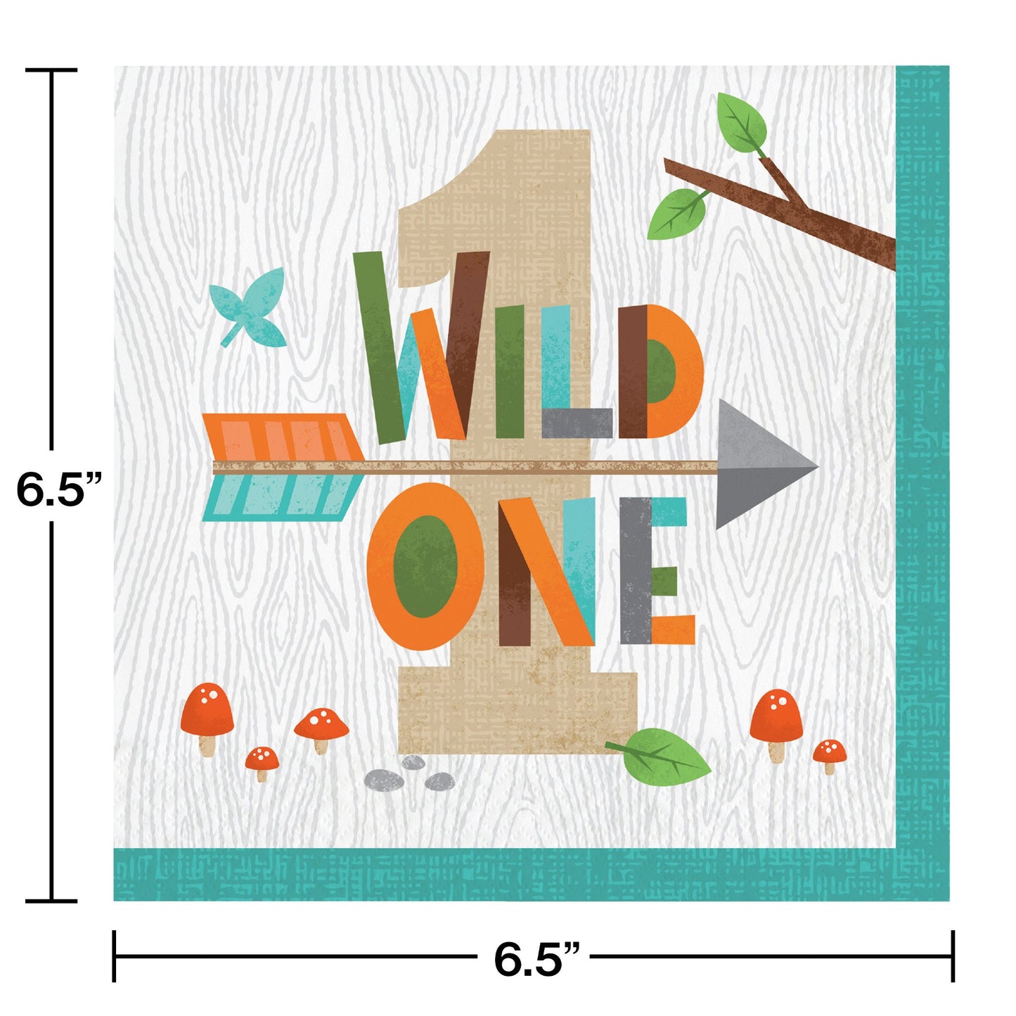 Wild One Woodland Luncheon Napkin, Wild One - 16ct