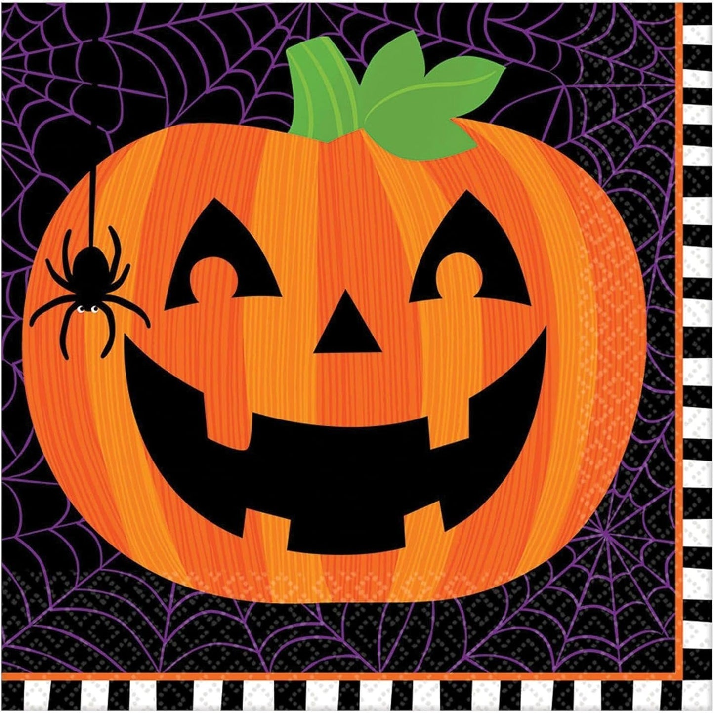 Pumpkin Flair Luncheon Paper Halloween Napkins - 16ct