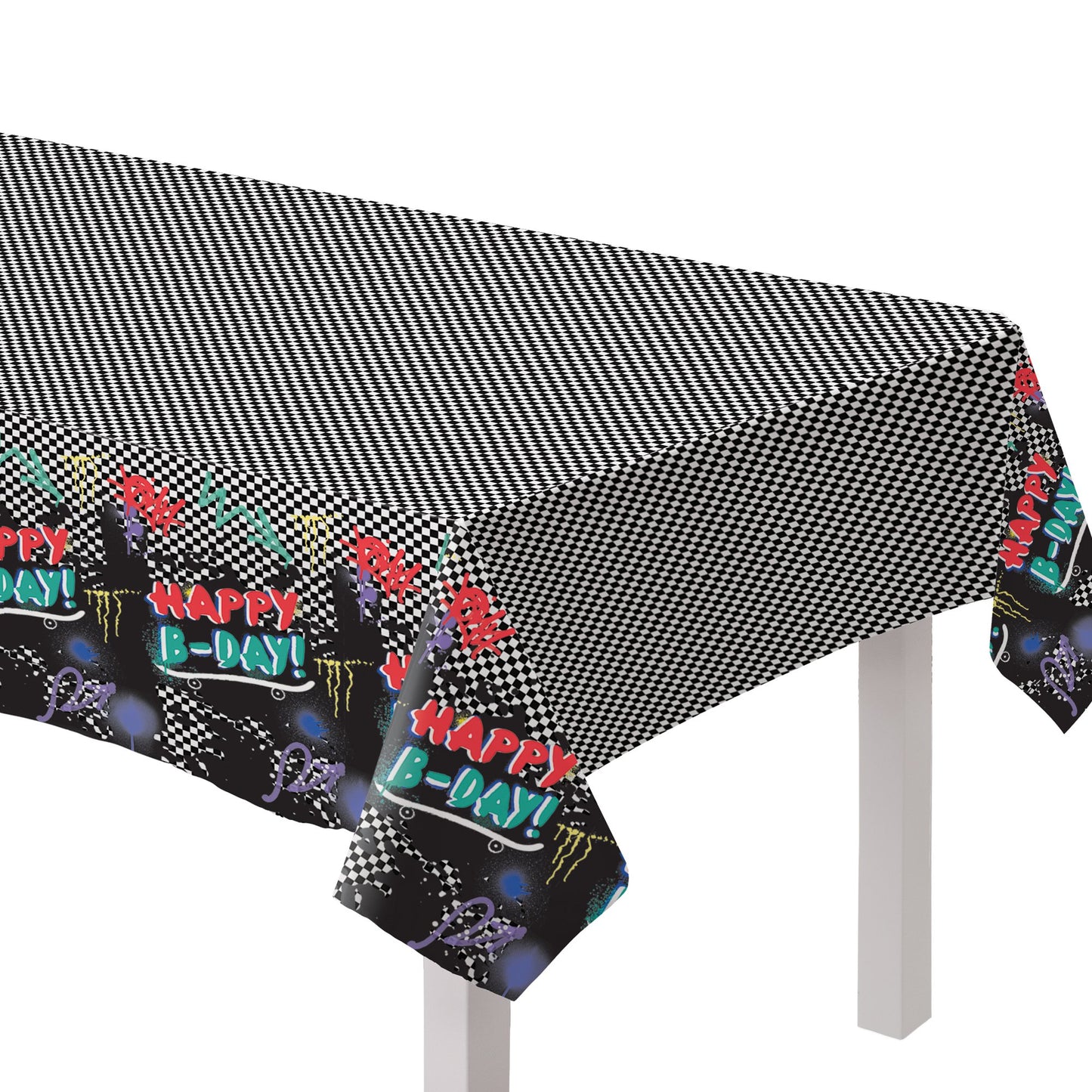 Skater Party 54" x 96" Plastic Table Cover - 1ct